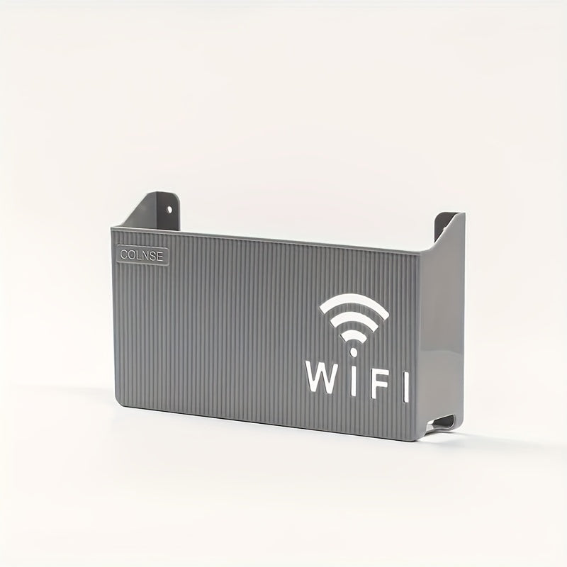 A Wireless Router Storage Rack, Shelving Unit, Easy to Install, Wall-Mountable Plastic Storage Box, Suitable for Home Decor, Rooms, Or Offices, Multifunctional Organizer, Practical Wifi Router Shelf, Tool Rack, Utility Racks