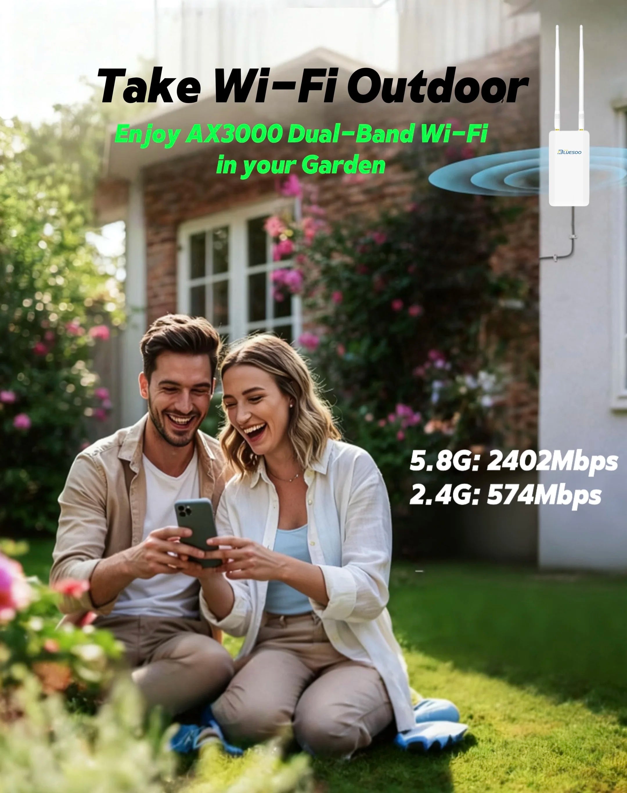 2025 NEW 3000M Wi-Fi6 Outdoor AP/Router High Power Long Range Outdoor Wireless  AP Wifi 6 AX3000 Dual Band 2.4G&5Ghz Booster