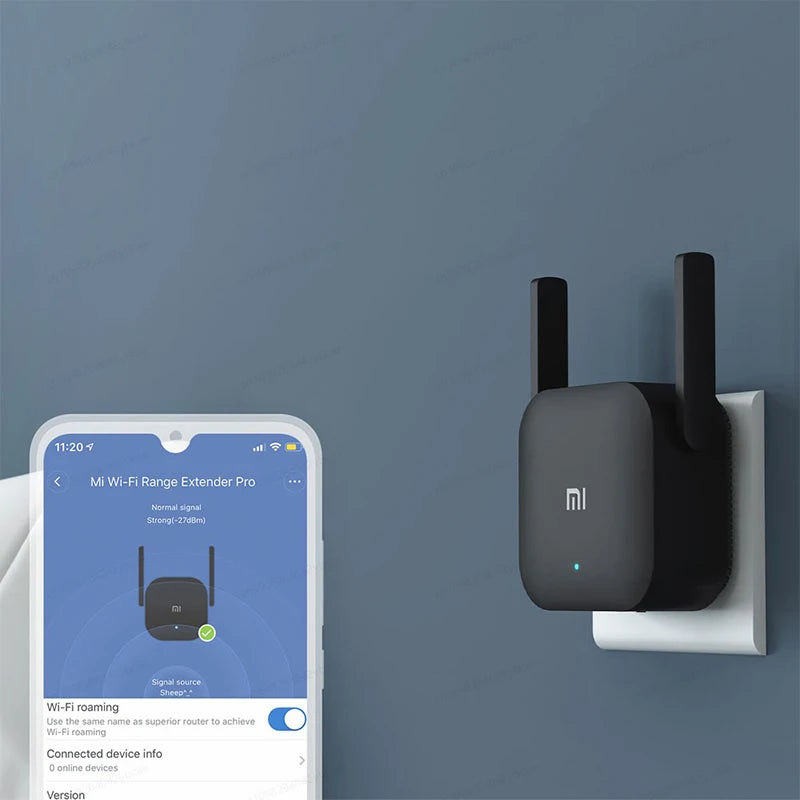 XIAOMI New WiFi Amplifier Pro，300M 2.4G Network Expander Repeater Power Extender Roteador，2 Antenna，For Mi Router Wi-Fi