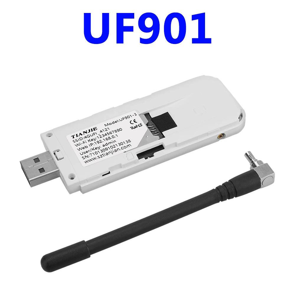 TIANJIE 4G LTE Wifi Router USB Portable Modem With Hotspot 100&300Mbps Hight Speed Network Wi-Fi 6&4 Wireless Dongle