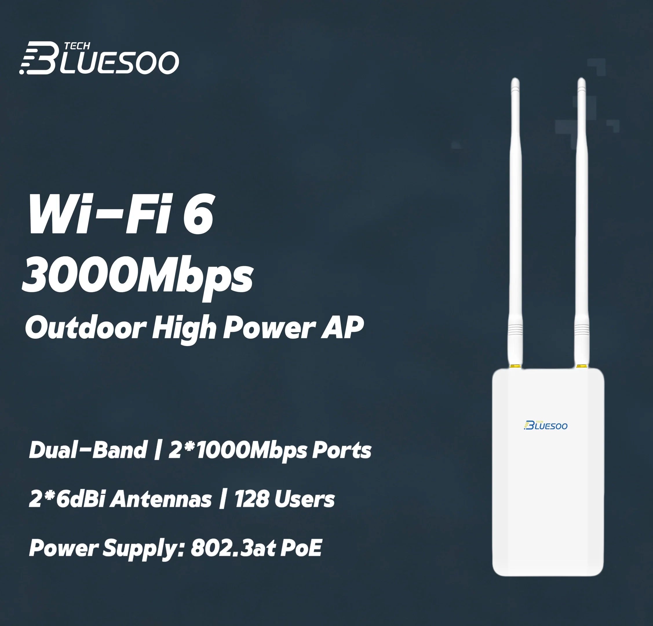 2025 NEW 3000M Wi-Fi6 Outdoor AP/Router High Power Long Range Outdoor Wireless  AP Wifi 6 AX3000 Dual Band 2.4G&5Ghz Booster