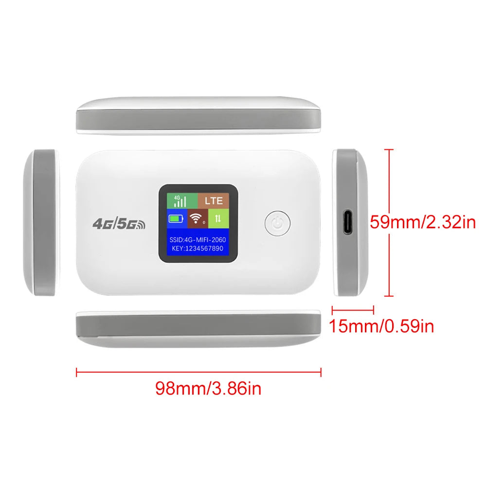 4G Mobile WIFI Router 150Mbps 4G LTE Wireless Router Portable Pocket MiFi Modem Mobile Wifi Hotspot with Sim Card Slot for Home