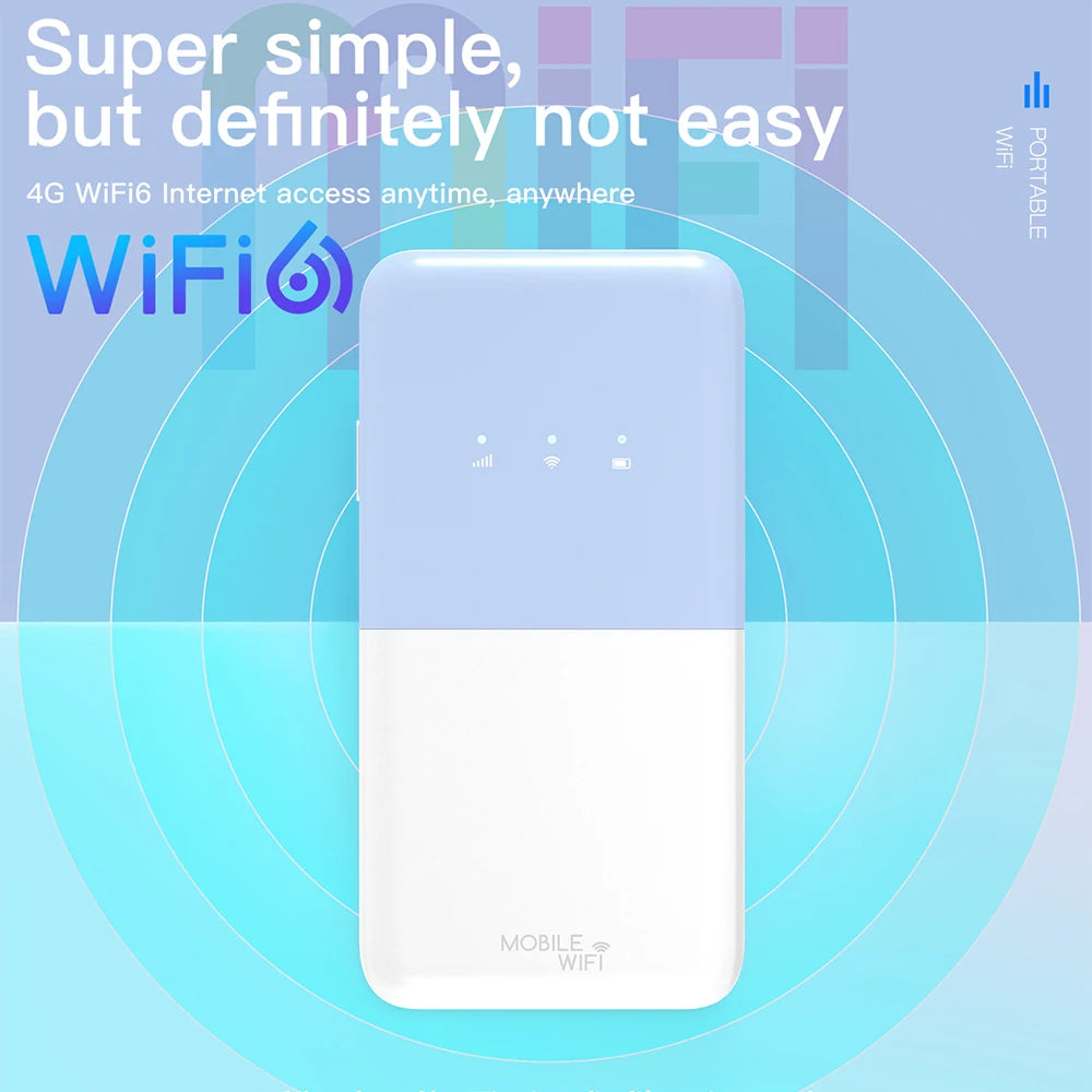 TIANJIE MF910 Wifi 6 Router Pocket Wireless Travel Router 4G LTE Portable WiFi Mobile Hotspot Covers 170 Countries 10 Users