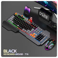 Three Colors Block Wired Keyboard And Mouse Set, Gaming Mechanical Wired Keyboard And Mouse Set Optical Backlit Gaming Keyboard Set For Gaming/Office/Laptop